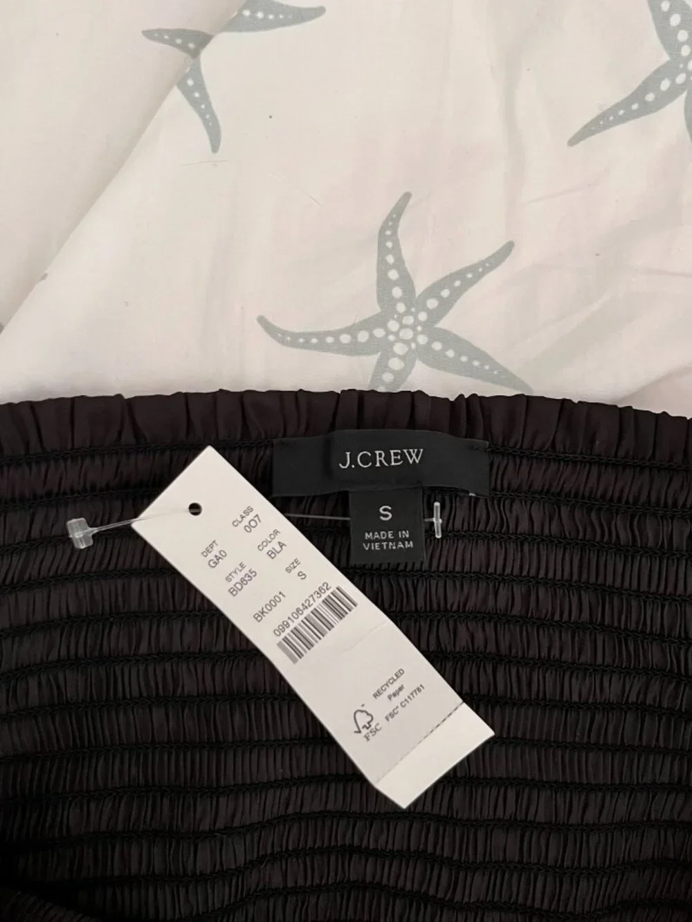 NWT J.Crew Smocked Top